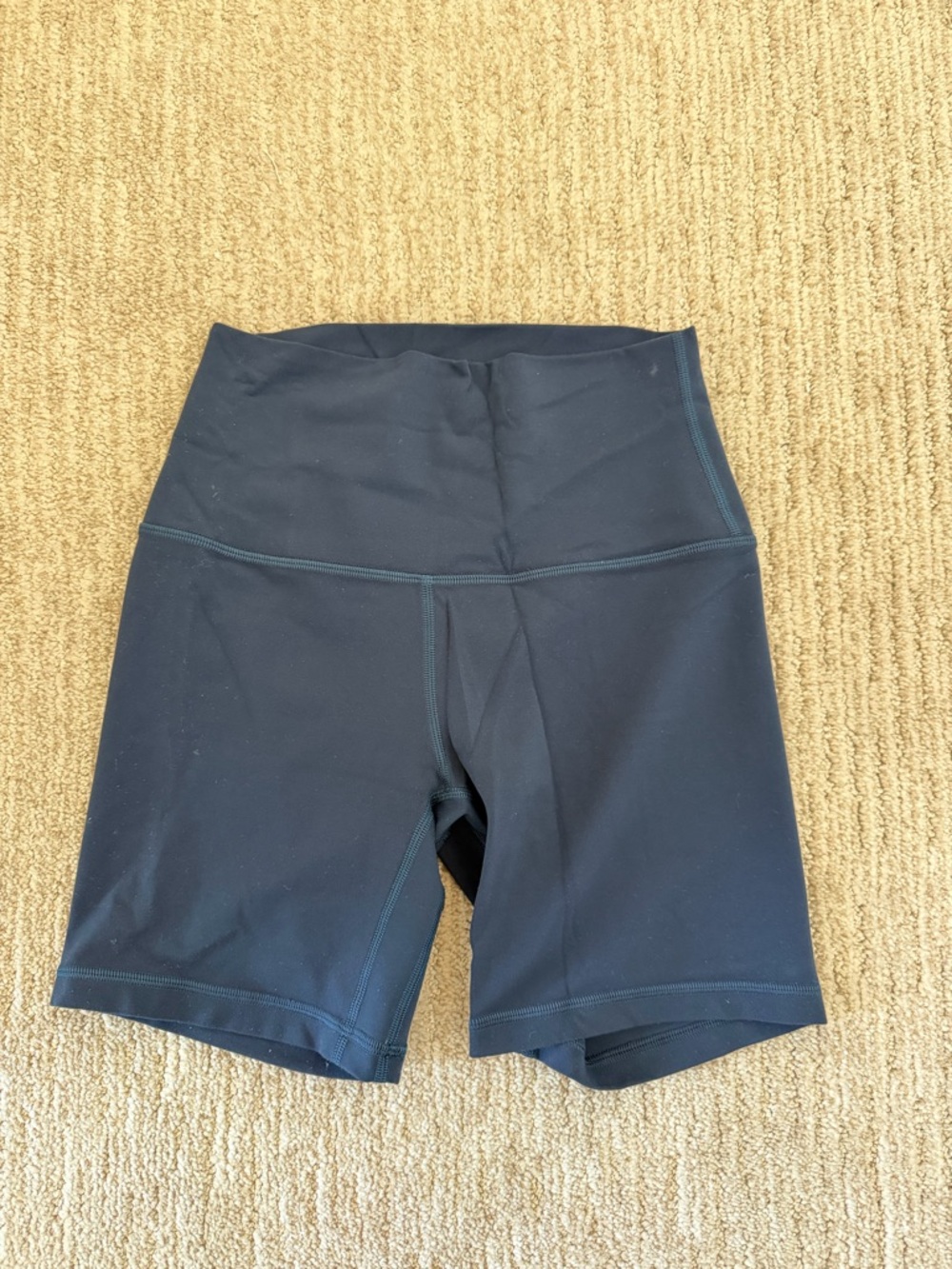lululemon women’s Navy High-Waist Bike Shorts 6 inch